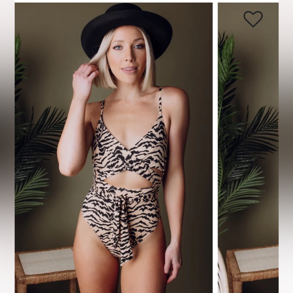 Baltic Born tiger print bathing suit